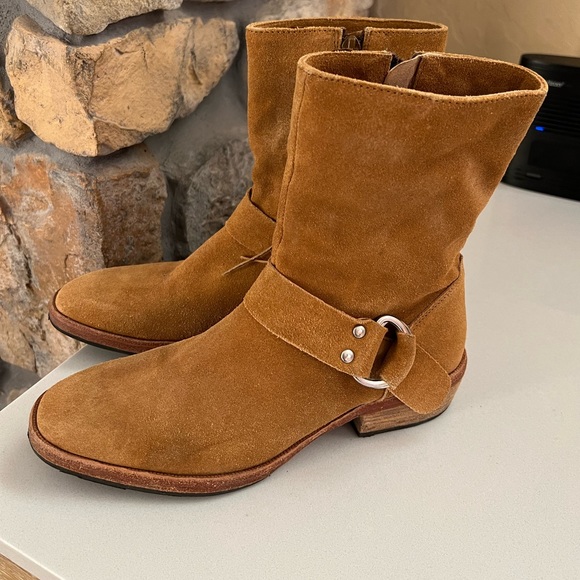 Free People Brown Suede Vienna Ankle Boots Size 37 - Picture 4 of 14